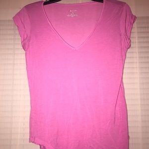 Basic Pink Jennifer Lopez V-Neck